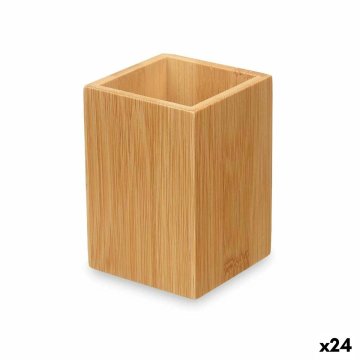 Držiak na zubnú kefku Prírodná Bambus Plastické 6,8 x 9,7 x 6,8 cm (24 kusov)