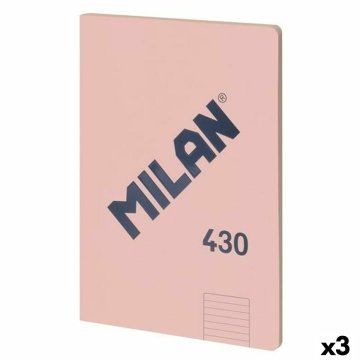 Zošiť Milan 430 Ružová A4 48 Listy 21 x 29,7 cm (3 kusov)