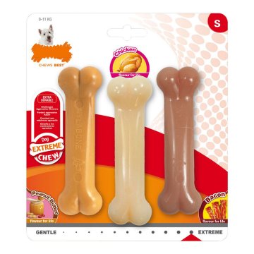 Hračka na žuvanie psa Nylabone Extreme Chew Value Pack Bacon Arašidové maslo Veľkosť S Kurča Nylón (