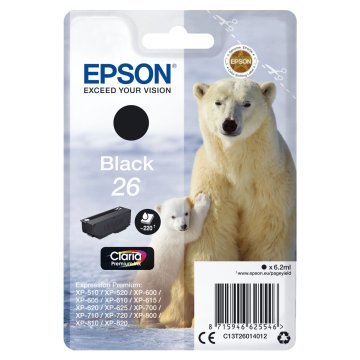 Originálne atramentové náplne Epson C13T26014022 Čierna