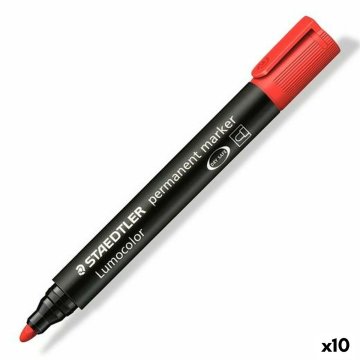 Permanentná fixka Staedtler Lumocolor 352-2 Červená (10 kusov)