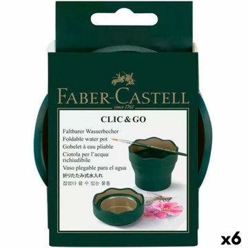 Pohár Faber-Castell Clic & Go Skladateľný Tmavozelená 6 Kusy