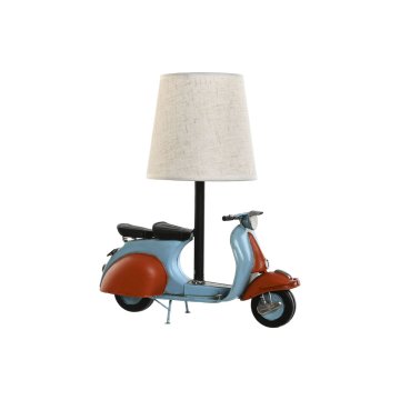 Stolná lampa Home ESPRIT Modrá Oranžová Ľan Kov 31 x 15 x 34 cm