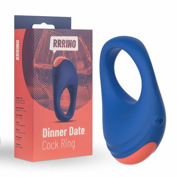 Gumených krúžkov na penis FeelzToys RRRING Dinner Date Vibrator (30 mm)