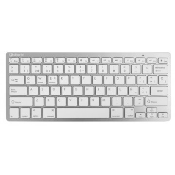 Klávesnica Silver HT Teclado Inalámbrico Colors Edition - Blanco Španielska Qwerty Striebristý