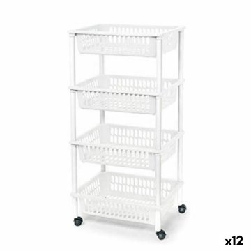 Servírovací vozík Tontarelli Mito 4 Plastické Biela 40 x 29 x 62 cm (12 kusov)