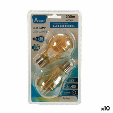 Led baterka Grundig 8 W 2300 K E27 Vonná Živica 700 lm (10 kusov) (6 x 10 x 6 cm)