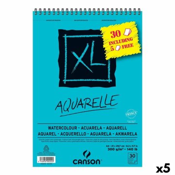 Skicár Canson AQUARELLE XL 21 x 29,7 cm 5 kusov 30 Listy 300 g/m² 210 x 297 mm