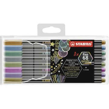 Sada fixiek Stabilo Pen 68 metallic 8 Kusy Viacfarebná