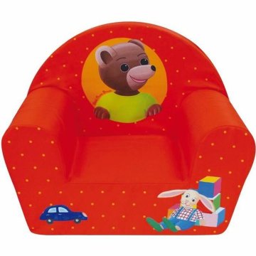 Detské kreslo Fun House 712583 Medveď 52 x 33 x 42 cm Červená