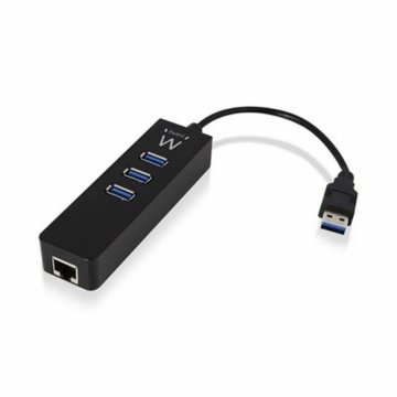 USB rozbočovač Ewent AAOAUS0127 3 x USB 3.1 RJ45 Plug and Play