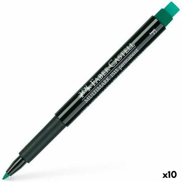 Permanentná fixka Faber-Castell Multimark 1513 F zelená (10 kusov)