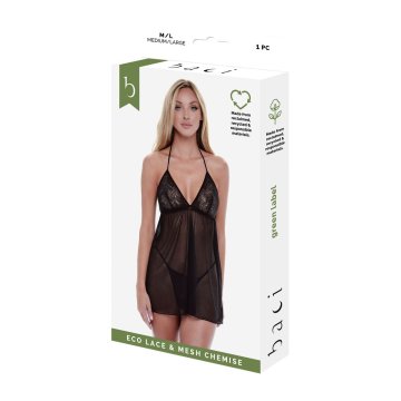 Nočná košieľka Baci Lingerie Čierna S/M