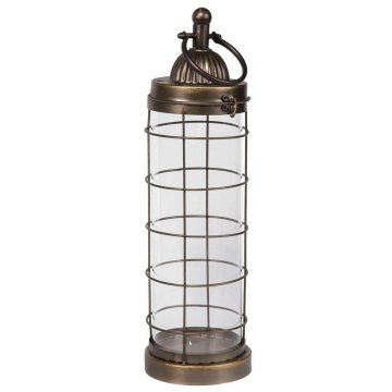 Lampa Alexandra House Living Mosadz Kov Sklo 17 x 56 x 17 cm