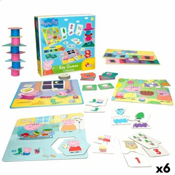 Vzdelávacia hra Peppa Pig Edu Games Collection 24,5 x 0,2 x 24,5 cm (6 kusov) 10 v 1