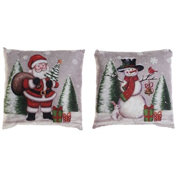 Vankúšik DKD Home Decor Vianoce Viacfarebná Polyester 40 x 10 x 40 cm (2 kusov)