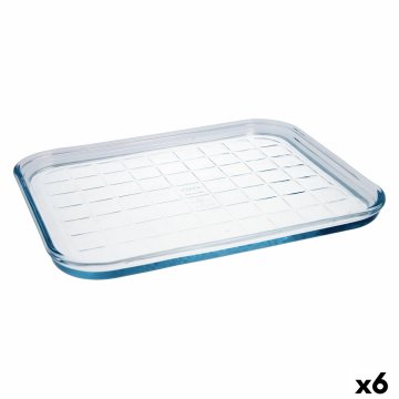 Obdĺžniková forma Pyrex Classic Vidrio Transparentná Sklo 33 x 27 x 2 cm Plochý (6 kusov)