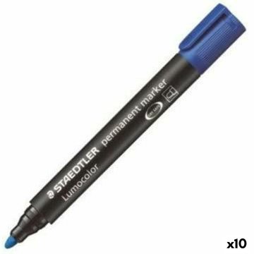 Permanentná fixka Staedtler Lumocolor 352-3 Modrá (10 kusov)