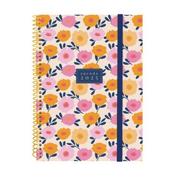 Agenda Finocam DESIGN COLLECTION A5 15,5 x 21,2 cm 2025 Kvetinový