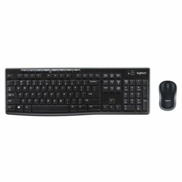 Klávesnica a bezdrôtová myš Logitech 920-004512 Čierna Qwerty Taliansky