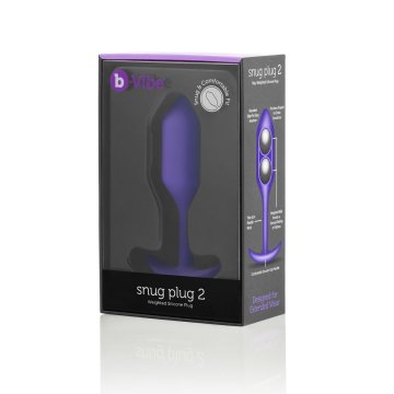 Fialový análny kolík Snug Plug 2 B-Vibe 96731 Purpurová