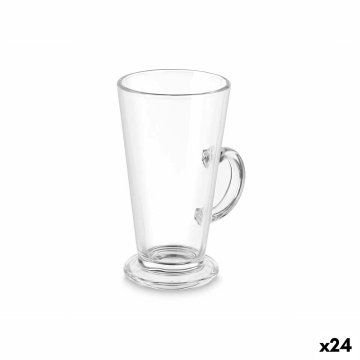 Pohár Cafe Latte Transparentná Sklo 280 ml (24 kusov)