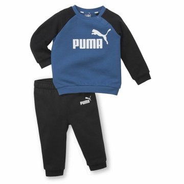 Detská tepláková súprava Puma Minicats Essentials Raglan Čierna Modrá