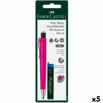 Pentelka Faber-Castell Grip Matic Ružová 0,7 mm (5 kusov)