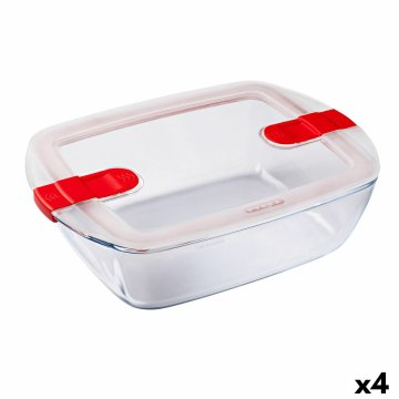 Tepelný obedár Pyrex Cook & Heat 2,5 L Transparentná Sklo (4 kusov)