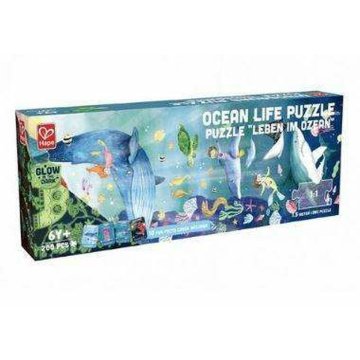 Puzzle Hape 150 x 30 cm 200 Kusy Námornícka modrá