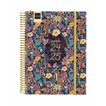 Agenda Finocam Tiger Viacfarebná Quarto 15,5 x 21,2 cm 2024-2025