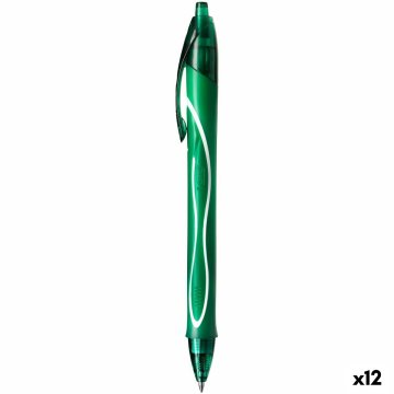 Gélové pero Bic Gel-Ocity Quick Dry zelená 0,3 mm (12 kusov)