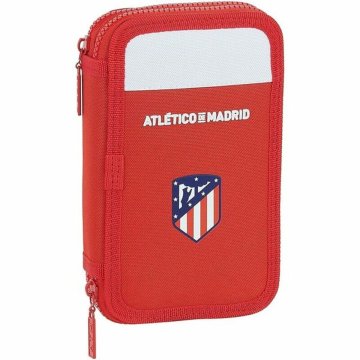 Dvojitý peračník PLUMIER Atlético Madrid M854 Biela Červená 12.5 x 19.5 x 4 cm (28 Kusy)