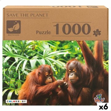 Puzzle Colorbaby Orangutan 6 kusov 68 x 50 x 0,1 cm