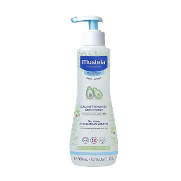 Čistiaca voda bez oplachovania pre bábätká. Mustela Avokádo 300 ml