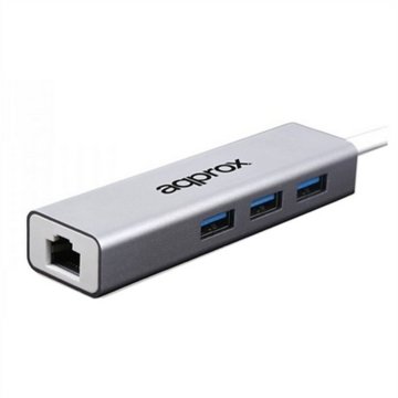 Sieťový adaptér approx! APPC07GHUB LAN 10/100/1000 USB 3.0 Sivá