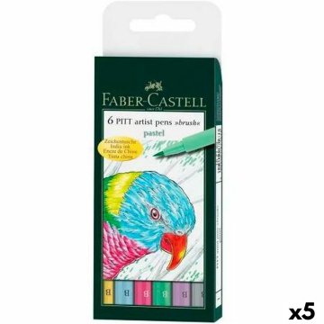 Sada fixiek Faber-Castell Pitt Artist podľa výrobcu Koláč (5 kusov)