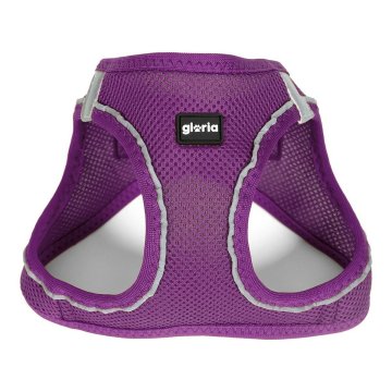 Postroj pre psa Gloria Air Mesh Trek Star Nastaviteľný Purpurová L (33,4-35 cm)