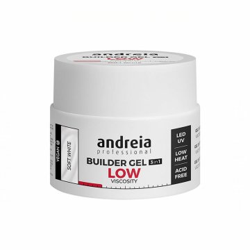 Gél na nechty Builder Low Viscosity Andreia Professional Builder Biela (44 g)