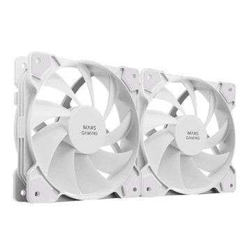 Ventilátor počítačovej skrine Mars Gaming MFPROX2W Biela 2 kusov Ø 12 cm