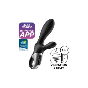 Čierny análny vibrátor Cassini Satisfyer