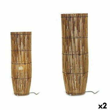 Stojaca lampa Prírodná Bambus 21,5 x 62 x 21,5 cm (2 kusov)