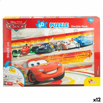 Detské puzzle Cars Obojstranný 60 Kusy 50 x 35 cm (12 kusov)