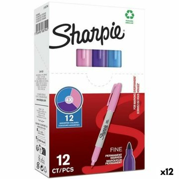 Permanentná fixka Sharpie Purpurová Ružová Tyrkysový (12 kusov)