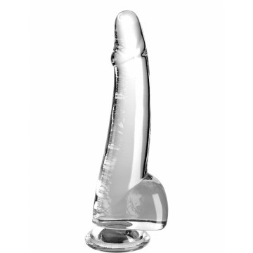 Realistické dildo Pipedream King Cock Clear TPE Transparentná