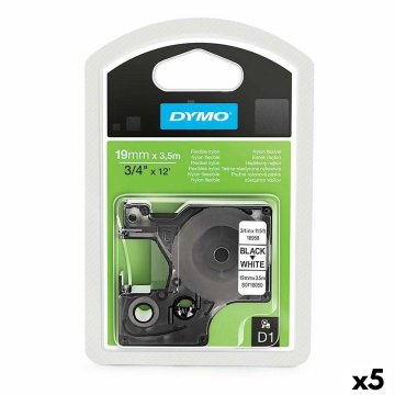 Termotransferová páska Dymo D1 16958 Biela Čierna 19 mm x 3,5 m (5 kusov)