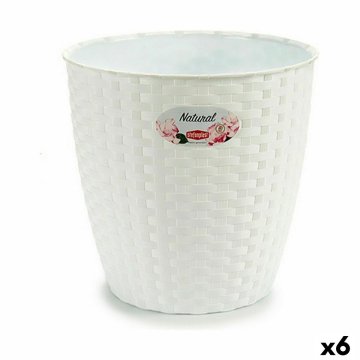 Kvetináč Stefanplast Biela Plastické 24 x 22,5 x 24 cm (6 kusov)