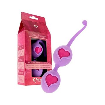 Orgazmické guličky FeelzToys Desi Purple Silikónové