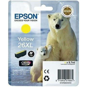 Originálne atramentové náplne Epson 26XL Žltá