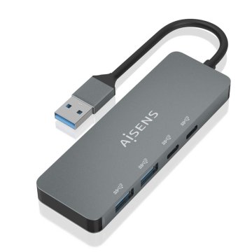 USB rozbočovač Aisens A106-0696 Sivá (1 kusov)